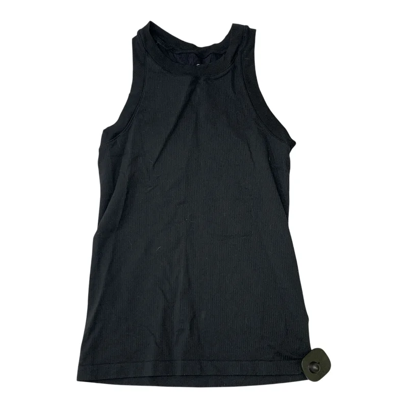 Women's Yoga Tops with Ribbed Fabric -Athletic Tank Top By Sentia In Black, Size: S