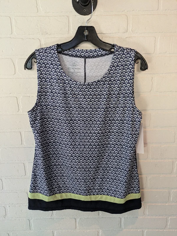 Women's Yoga Tops for Active Sessions -Athletic Tank Top By Talbots In Blue & White, Size: M