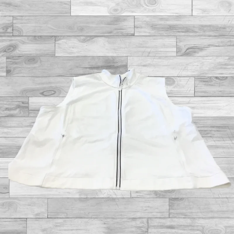 Comfortable Yoga Tops for Pilates and Yoga -Athletic Tank Top By Talbots In White, Size: Xl