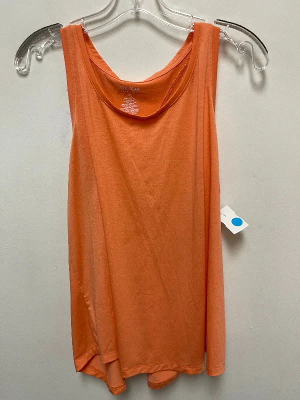 Yoga Tops for Women Who Practice Yoga -Athletic Tank Top By Tek Gear In Orange, Size: Xl