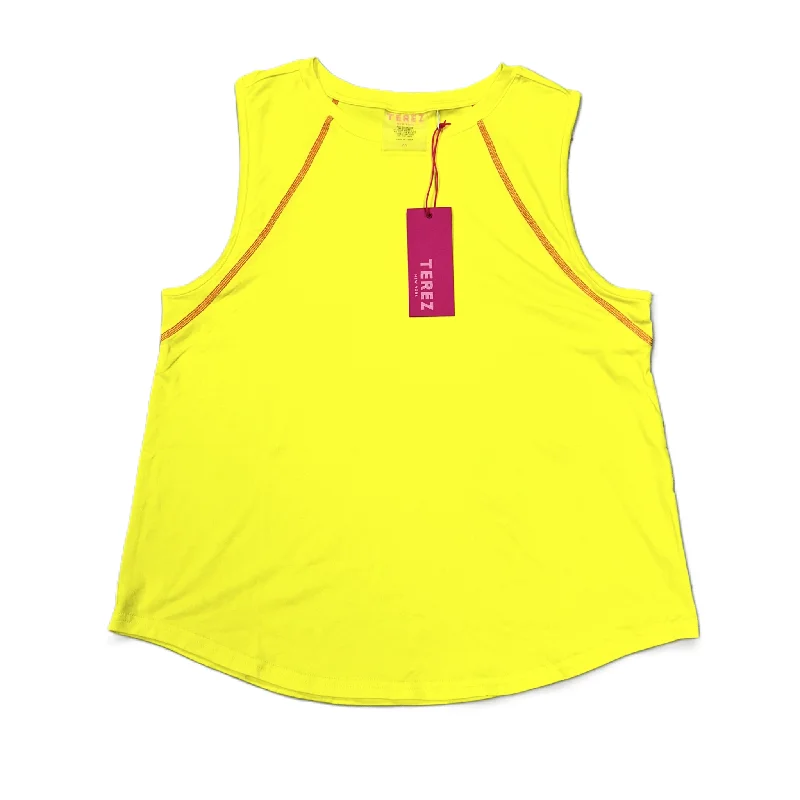 Women's Yoga Tops with Athletic Style -Athletic Tank Top By Terez In Yellow, Size: M
