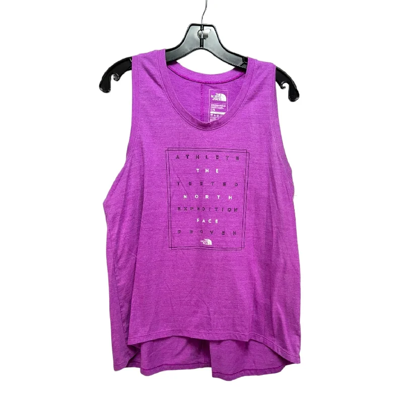Yoga Tops with Stretchable Fabric for Movement -Athletic Tank Top By The North Face In Purple, Size: L Yoga Tops with Stretchable Fabric for Movement -Athletic Tank Top By The North Face In Purple, Size: L