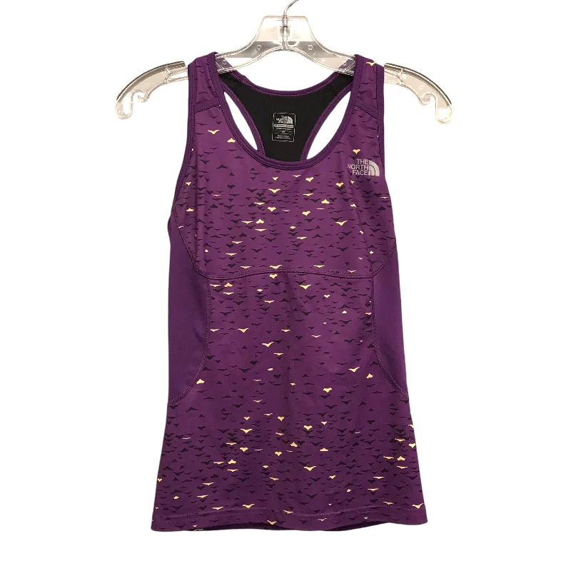 Stylish Yoga Tops for Training and Classes -Athletic Tank Top By The North Face In Purple, Size:S