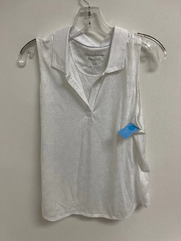 Yoga Tops for Pilates and Yoga -Athletic Tank Top By Tommy Bahama In White, Size: L