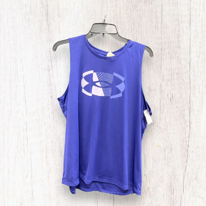Yoga Tops for Flexibility and Balance -Athletic Tank Top By Under Armour In Blue, Size: L Yoga Tops for Flexibility and Balance -Athletic Tank Top By Under Armour In Blue, Size: L
