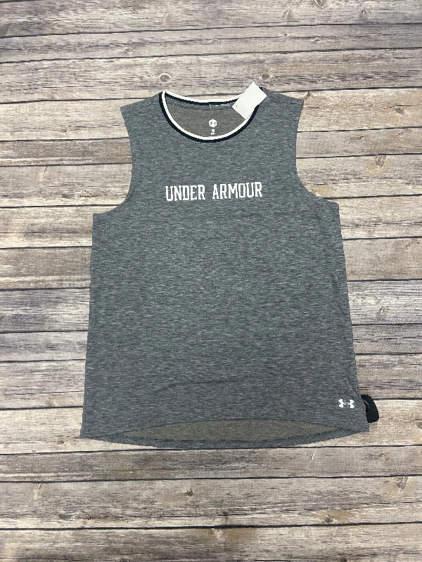 Compression Yoga Tops for Women -Athletic Tank Top By Under Armour In Grey, Size: Xs