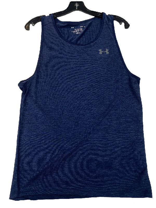 High-Neck Yoga Tops for Maximum Comfort -Athletic Tank Top By Under Armour In Navy, Size: S High-Neck Yoga Tops for Maximum Comfort -Athletic Tank Top By Under Armour In Navy, Size: S