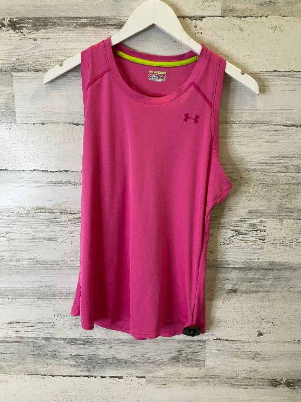 Breathable Yoga Tops for Hot Weather -Athletic Tank Top By Under Armour In Pink, Size: M Breathable Yoga Tops for Hot Weather -Athletic Tank Top By Under Armour In Pink, Size: M