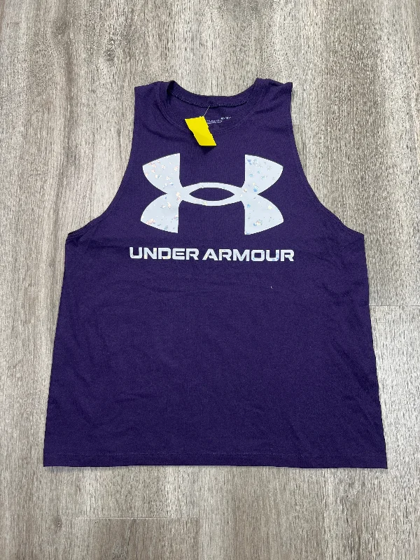 Women's Yoga Tops for Power Yoga -Athletic Tank Top By Under Armour In Purple, Size: M Women's Yoga Tops for Power Yoga -Athletic Tank Top By Under Armour In Purple, Size: M