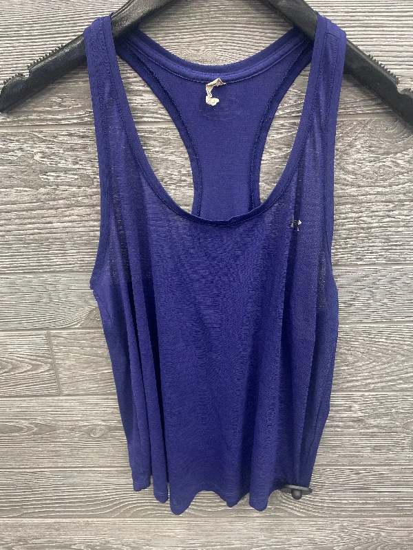 High-Neck Yoga Tops for Flexibility -Athletic Tank Top By Under Armour In Purple, Size: S High-Neck Yoga Tops for Flexibility -Athletic Tank Top By Under Armour In Purple, Size: S