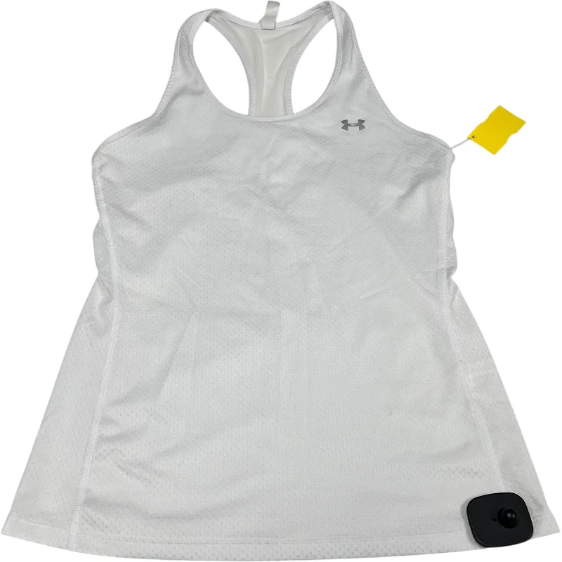 Women's Yoga Tops with Breathable Design -Athletic Tank Top By Under Armour In White, Size: Xs Women's Yoga Tops with Breathable Design -Athletic Tank Top By Under Armour In White, Size: Xs