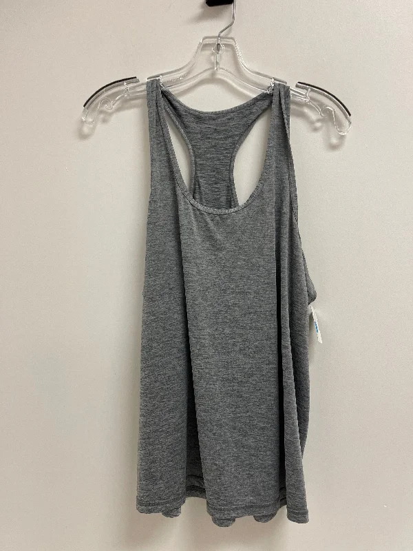 Women's Yoga Tops with Built-In Bra Support -Athletic Tank Top By Xersion In Grey, Size: Xl