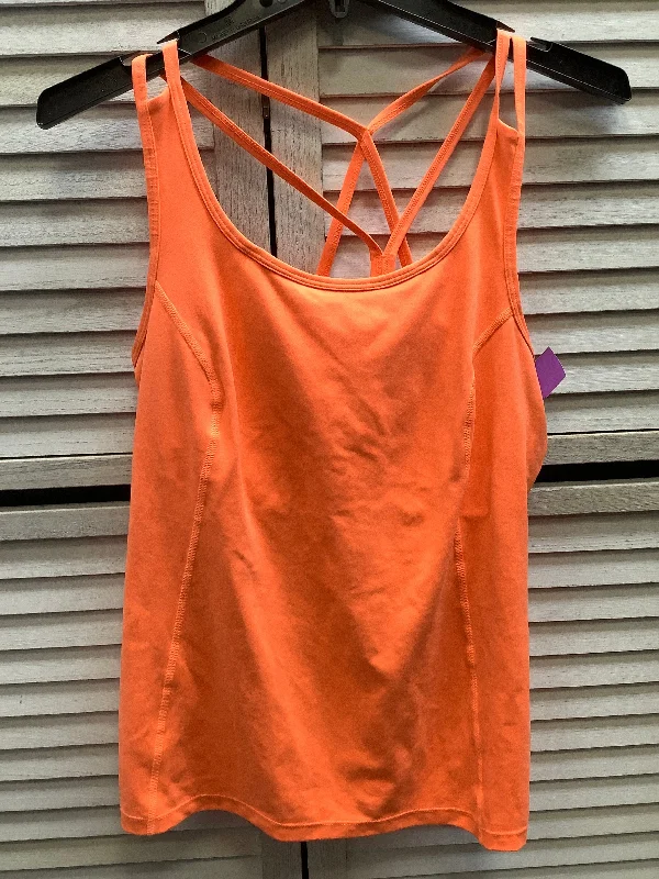 Eco-Friendly Yoga Tops for Women -Athletic Tank Top By Xersion In Orange, Size: M