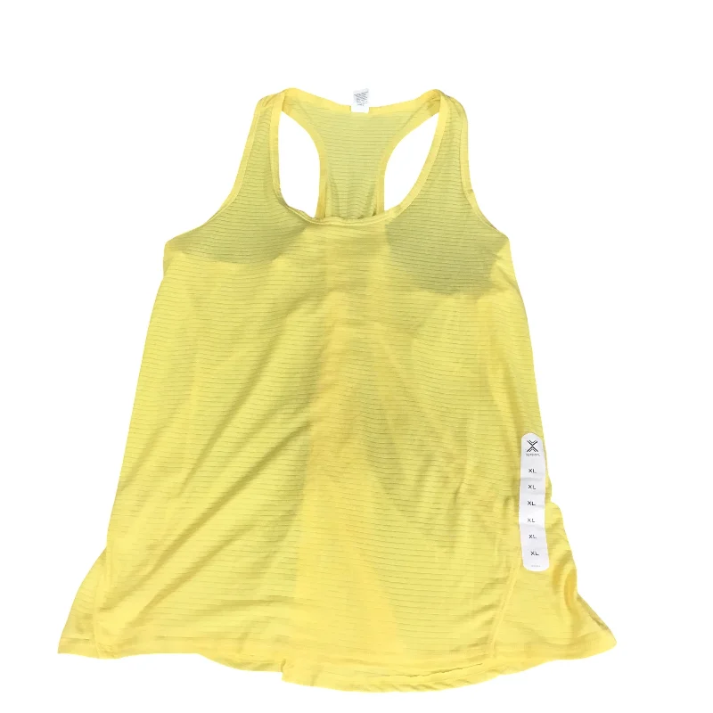 Yoga Tops for Flexibility and Endurance Training -Athletic Tank Top By Xersion In Yellow, Size: Xl Yoga Tops for Flexibility and Endurance Training -Athletic Tank Top By Xersion In Yellow, Size: Xl