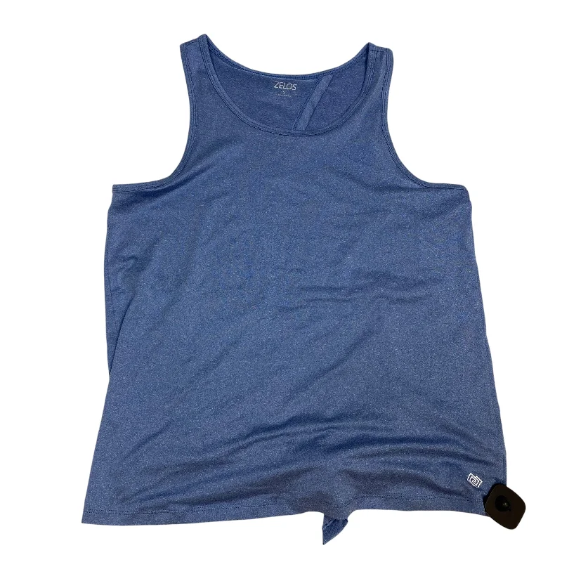 Yoga Tops with Lightweight Design -Athletic Tank Top By Zelos In Blue, Size: S