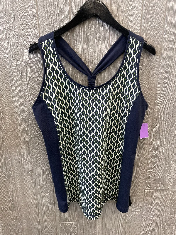 Loose Yoga Tops for Flexibility -Athletic Tank Top By Zenergy By Chicos In Blue, Size: L Loose Yoga Tops for Flexibility -Athletic Tank Top By Zenergy By Chicos In Blue, Size: L