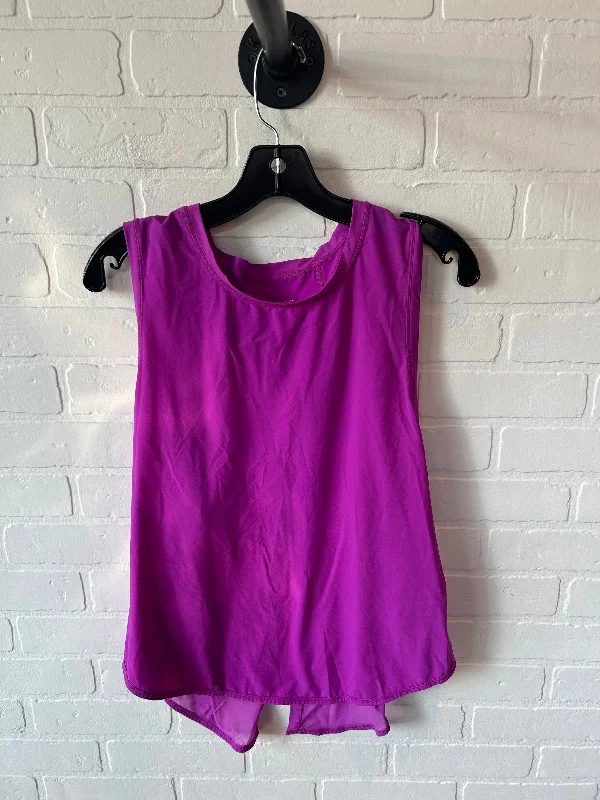 Supportive Yoga Tops for Poses -Athletic Tank Top By Zyia In Purple, Size: Xxl