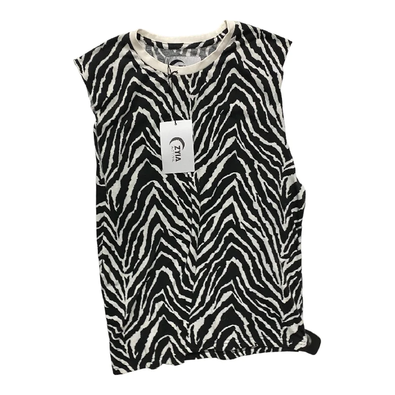 Seamless Yoga Tops for Extra Comfort -Athletic Tank Top By Zyia In Zebra Print, Size: L