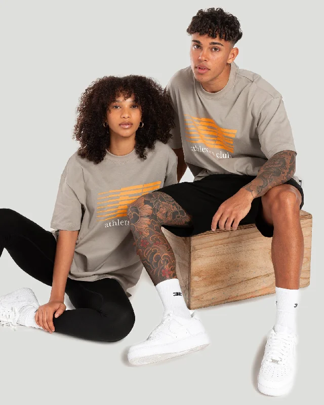 Comfortable Yoga Tops for Every Pose -Athletics Club Tee - Khaki