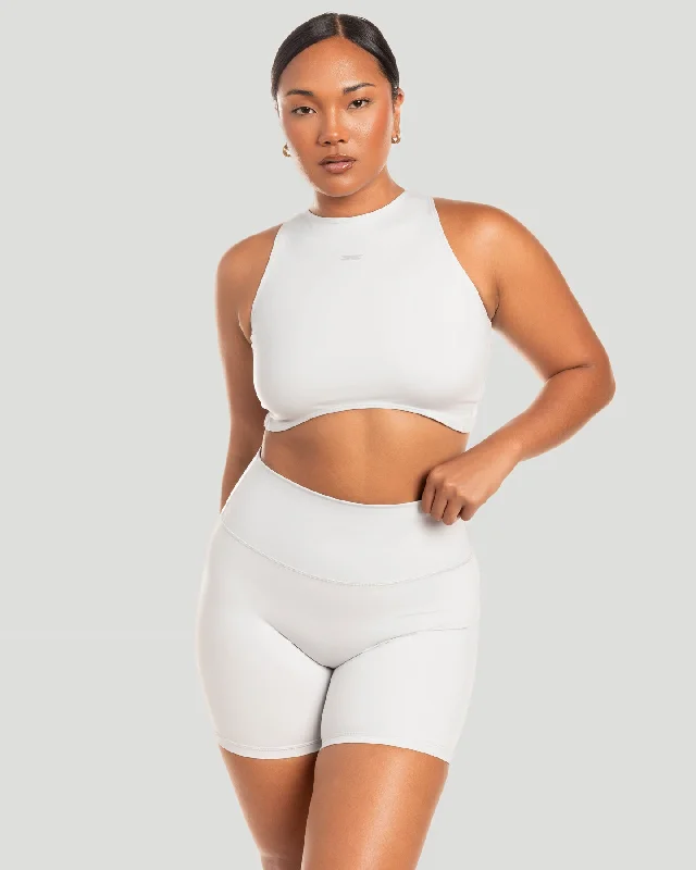 Yoga Tops for Enhanced Movement -Aura Curve Tank - Moonlight Grey