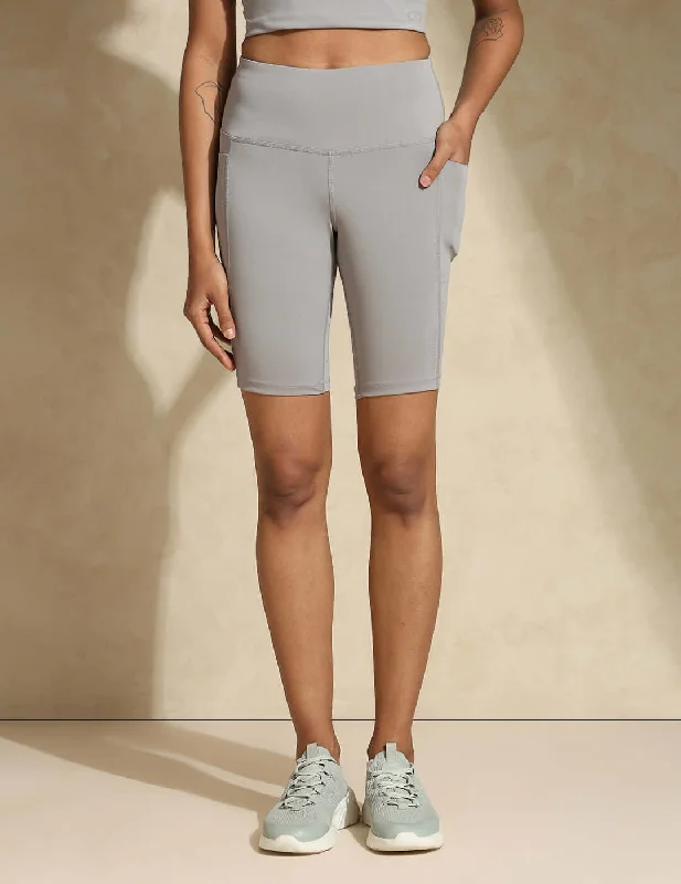 Breathable and Comfortable Yoga Shorts -Aura Cycling Shorts Cloud Grey