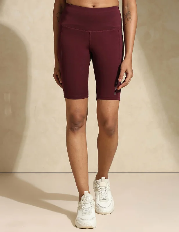 Yoga Shorts for Yoga Enthusiasts -Aura Cycling Shorts Plum