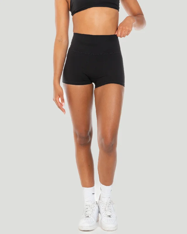 Comfortable Yoga Shorts for Yoga Practice -Aura SF Micro Shorts - Black