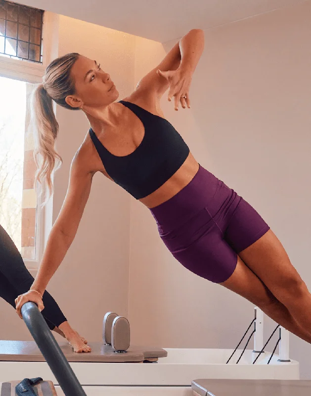 Yoga Shorts for Long-Term Wear -Aurora 5" Bike Short in Sangria