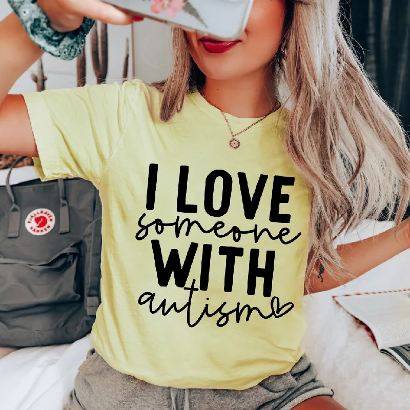 Premium Yoga Tops for Women -Autism Love • Yellow Tee