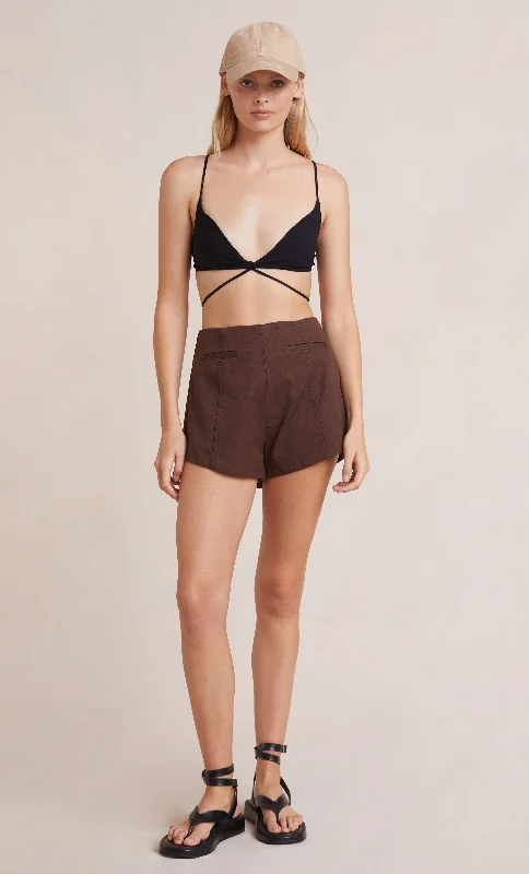 Yoga Shorts for Women’s Stretching -Axel Short- Chocolate