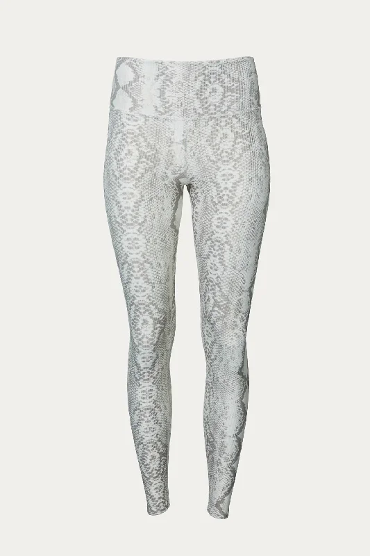 Yoga Shorts for Fitness Training -Ayla Legging In Taupe Snake