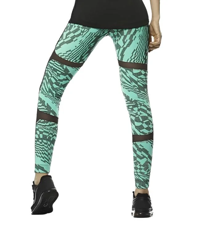 Soft Yoga Shorts for Movement -Babalu Style Textured Legging with Mesh Inset 35863 Jade Soft Yoga Shorts for Movement -Babalu Style Textured Legging with Mesh Inset 35863 Jade