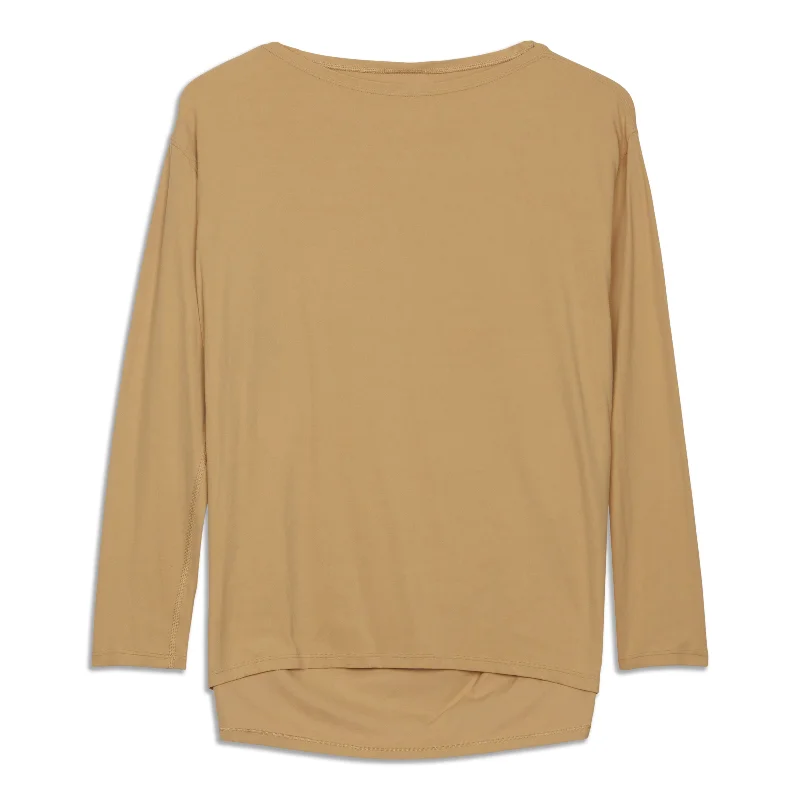 Yoga Tops with Breathable Mesh -Back In Action Long Sleeve Shirt - Resale
