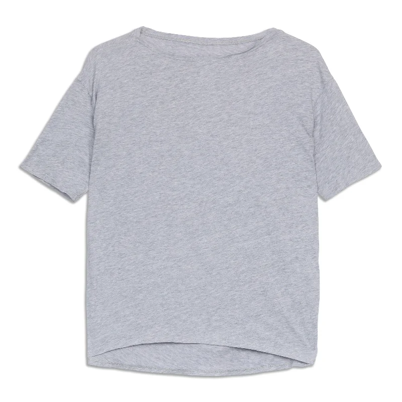 Women's Yoga Tops with High Stretch for Flexibility -Back In Action Short Sleeve Shirt - Resale Women's Yoga Tops with High Stretch for Flexibility -Back In Action Short Sleeve Shirt - Resale