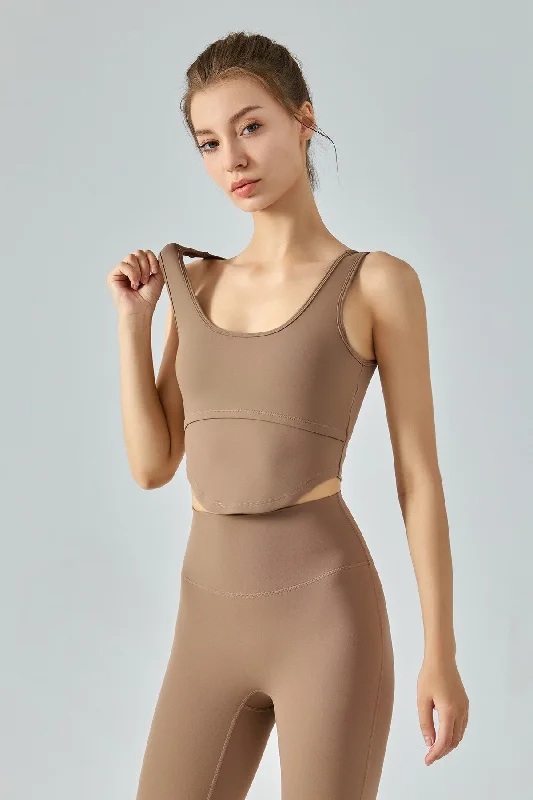 Yoga Bar for Performance and Recovery -Open Back Bustier Crop Top