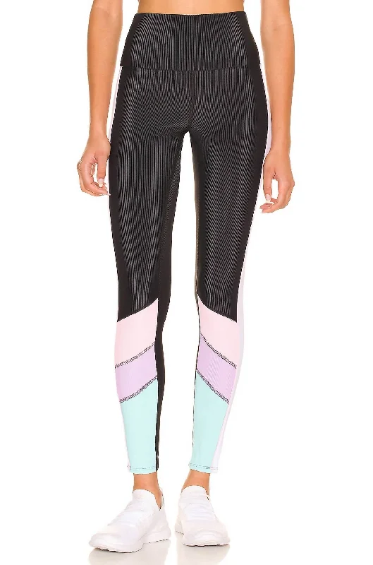 Comfortable Yoga Shorts for Fitness -Bailey Legging In Pastel Color Block