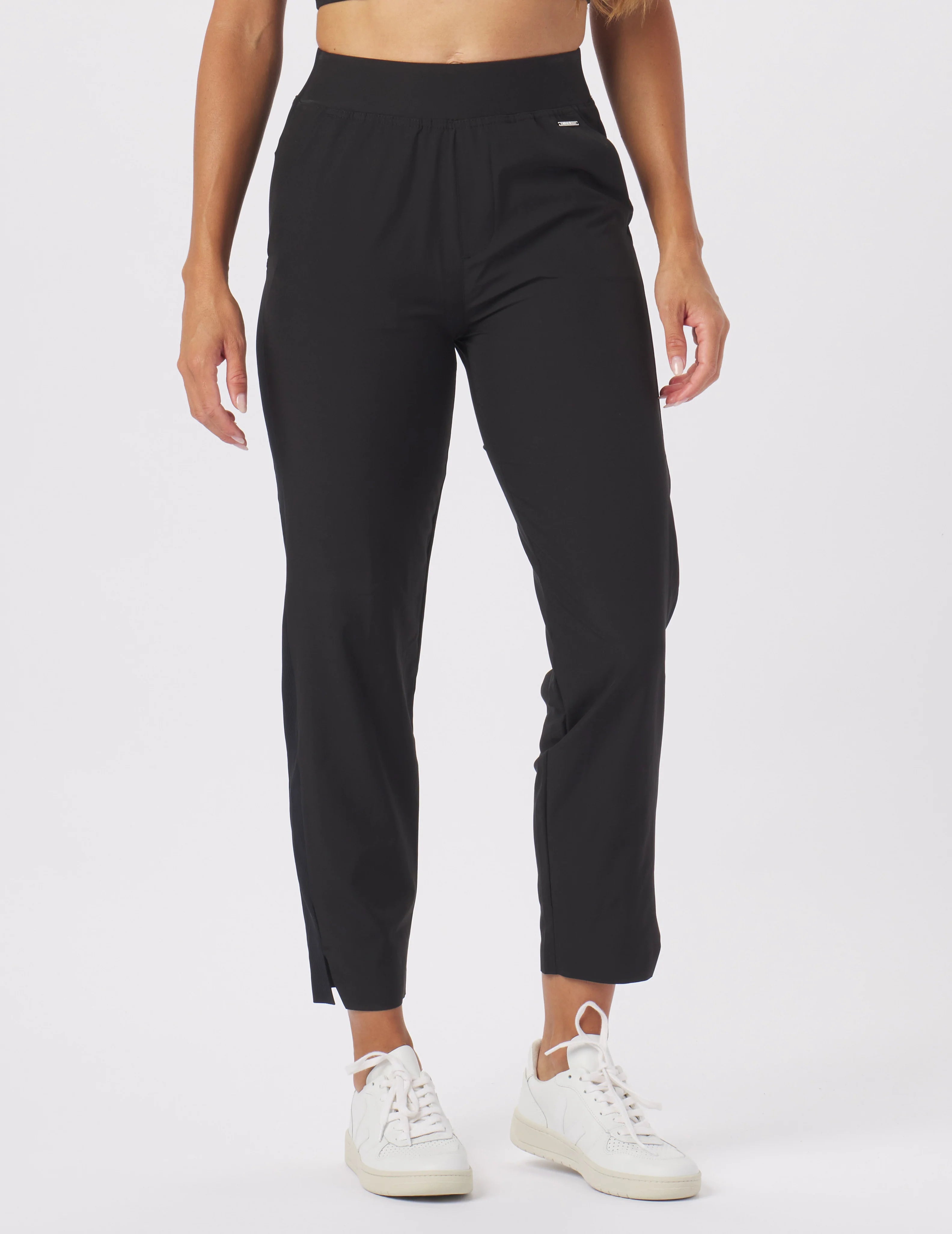 Slim Fit Yoga Pants -Balanced Life 7/8 Trouser: Black