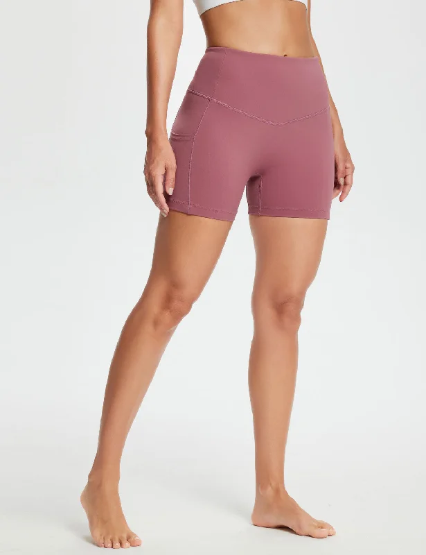 Compression Yoga Shorts for Women -Flyleaf Squat-Proof Shorts