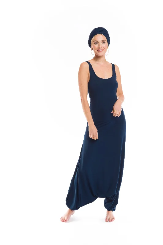 Yoga Pants for Intense Practice -FITTED JUMPSUIT NAVY