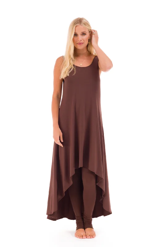 Yoga Pants for Smooth Movement -LONG LEGGINGS BROWN