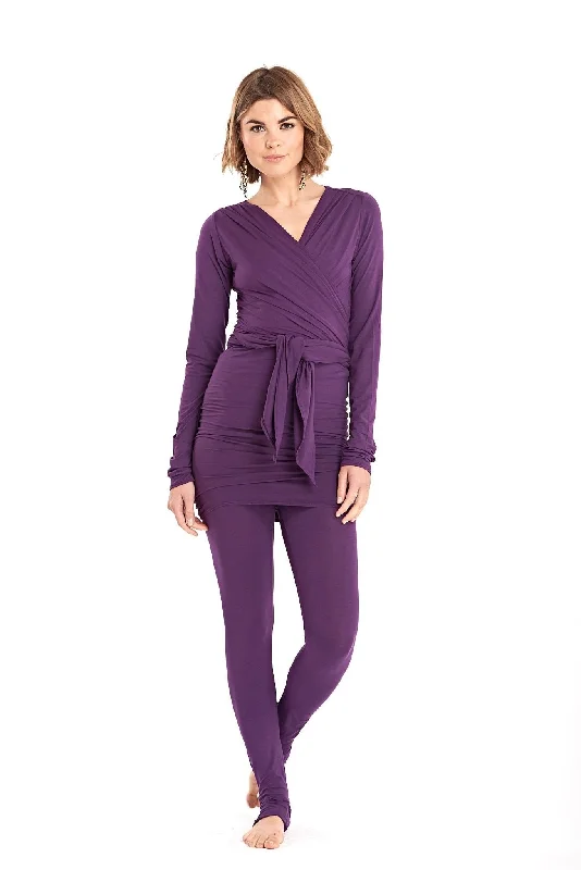 Affordable Yoga Pants -LONG LEGGINGS PURPLE