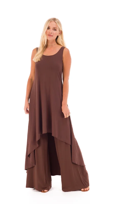 Full Fit Yoga Pants for All Practices -PALAZZO PANTS BROWN