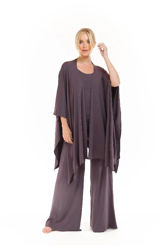 High-Performance Yoga Pants for Women -PALAZZO PANTS CHARCOAL
