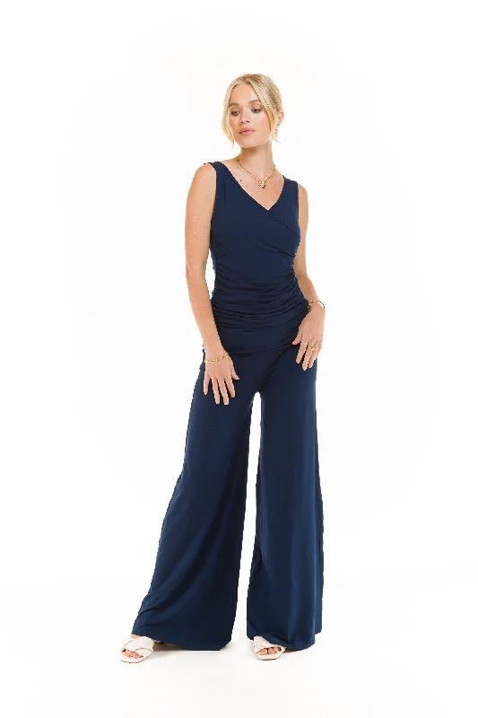 High Compression Leggings -PALAZZO PANTS NAVY