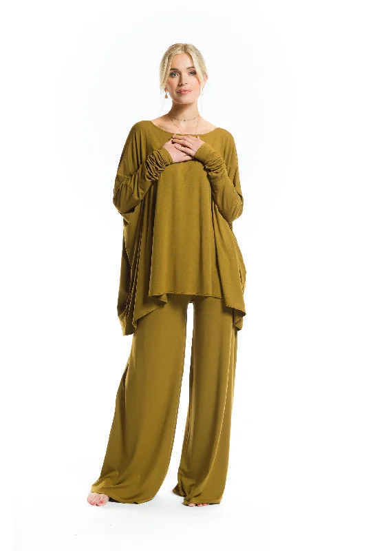 Sports Yoga Pants -PALAZZO PANTS PISTACHIO