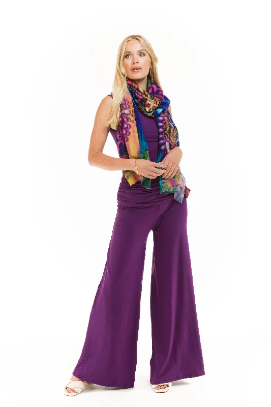 Yoga Pants for Stability and Stretch -PALAZZO PANTS PURPLE