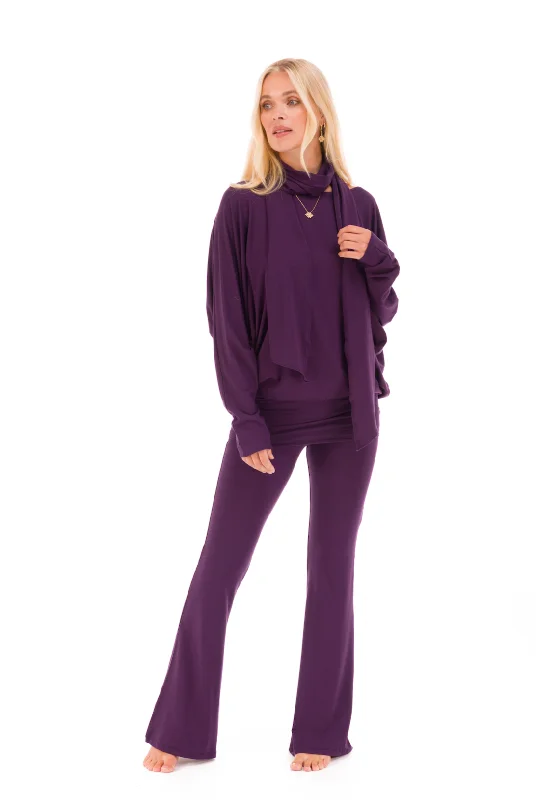 Yoga Pants for Gym and Studio Use -SOUL PANTS DEEP PURPLE