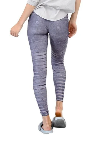 Yoga Pants for Full Flexibility and Movement -Barefoot Leggings, Granite Stripe (Niyama Sol) Yoga Pants for Full Flexibility and Movement -Barefoot Leggings, Granite Stripe (Niyama Sol)