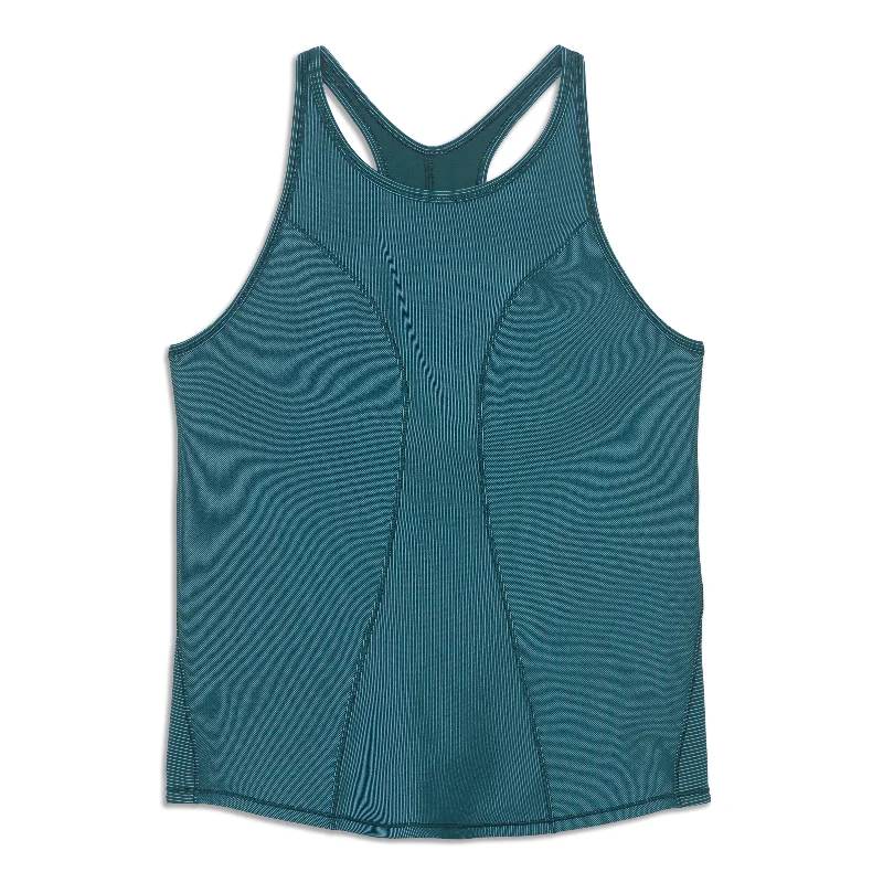 Women's Yoga Tops for Seamless Movement -Base Pace Two-Toned Ribbed Tank Top - Resale