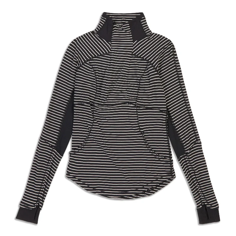 Women's Yoga Tops for Low-Impact Workouts -Base Runner Half Zip - Resale